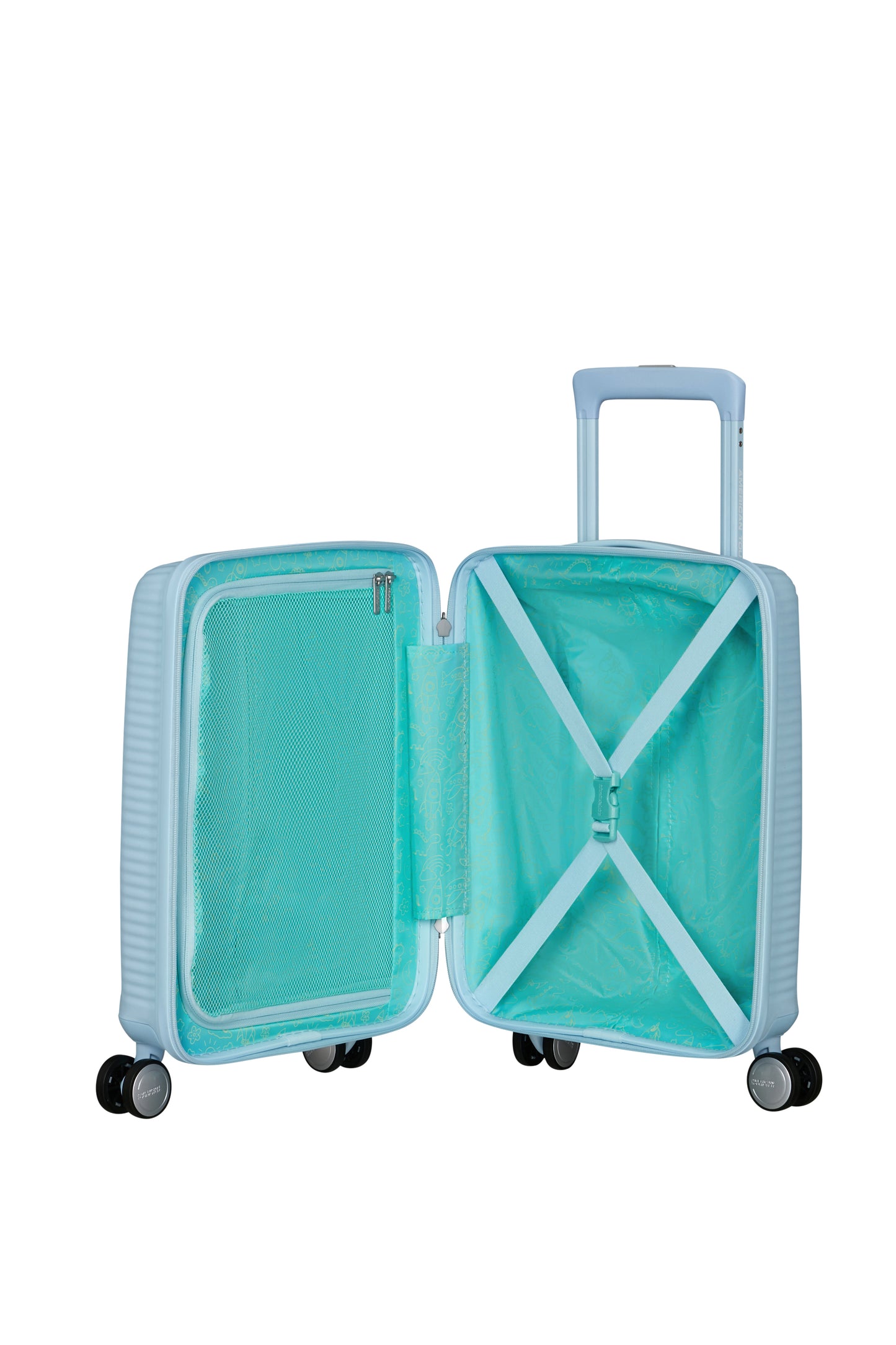 American Tourister SOUNDBOX MINI spinner47 pastel blue