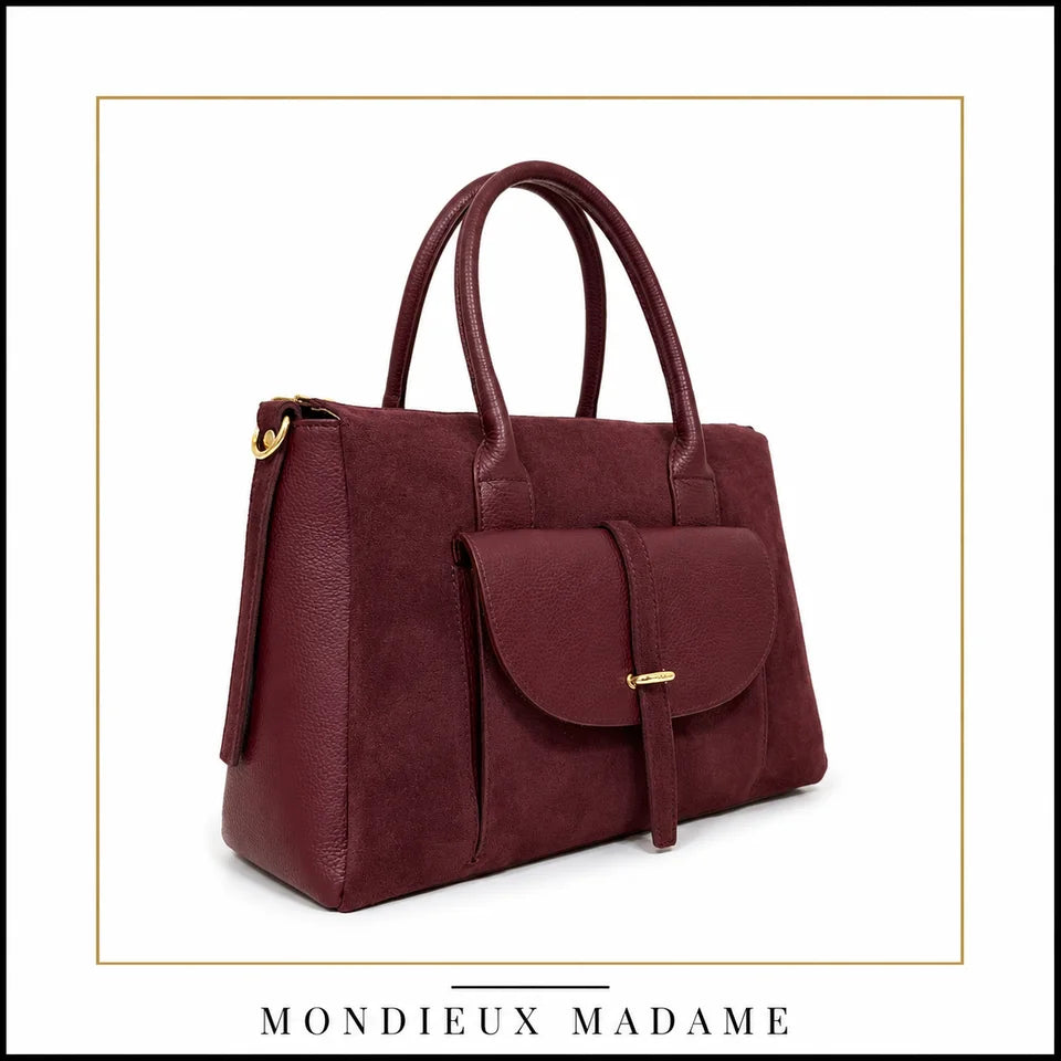 Mondieux Madame JANINE suede bordeaux