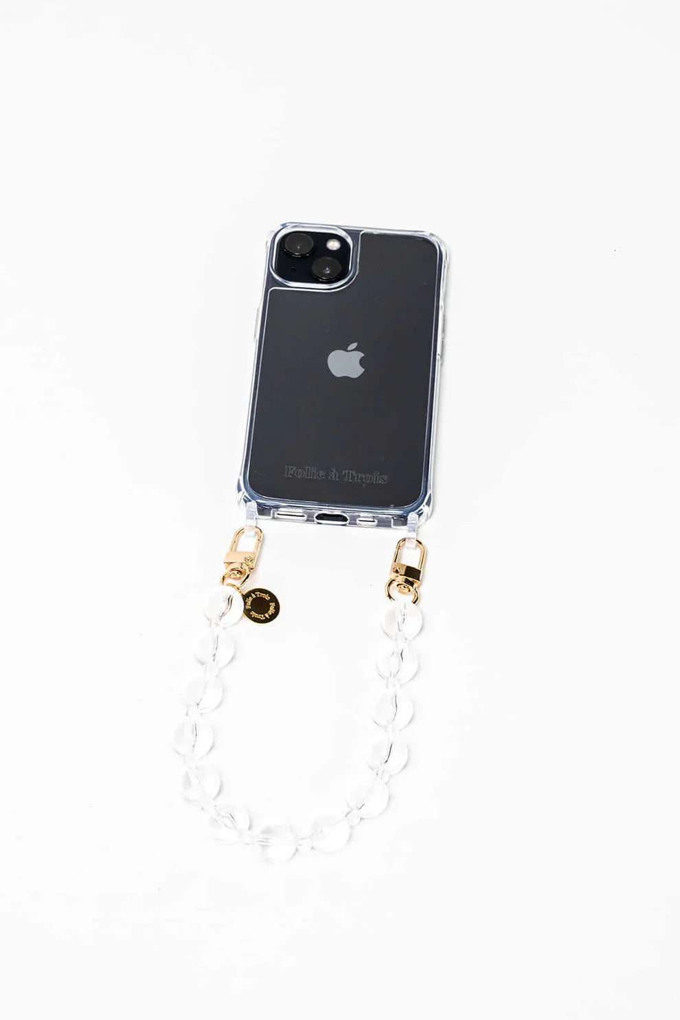 Folie à Trois korte telefoonketting Juniper Clear