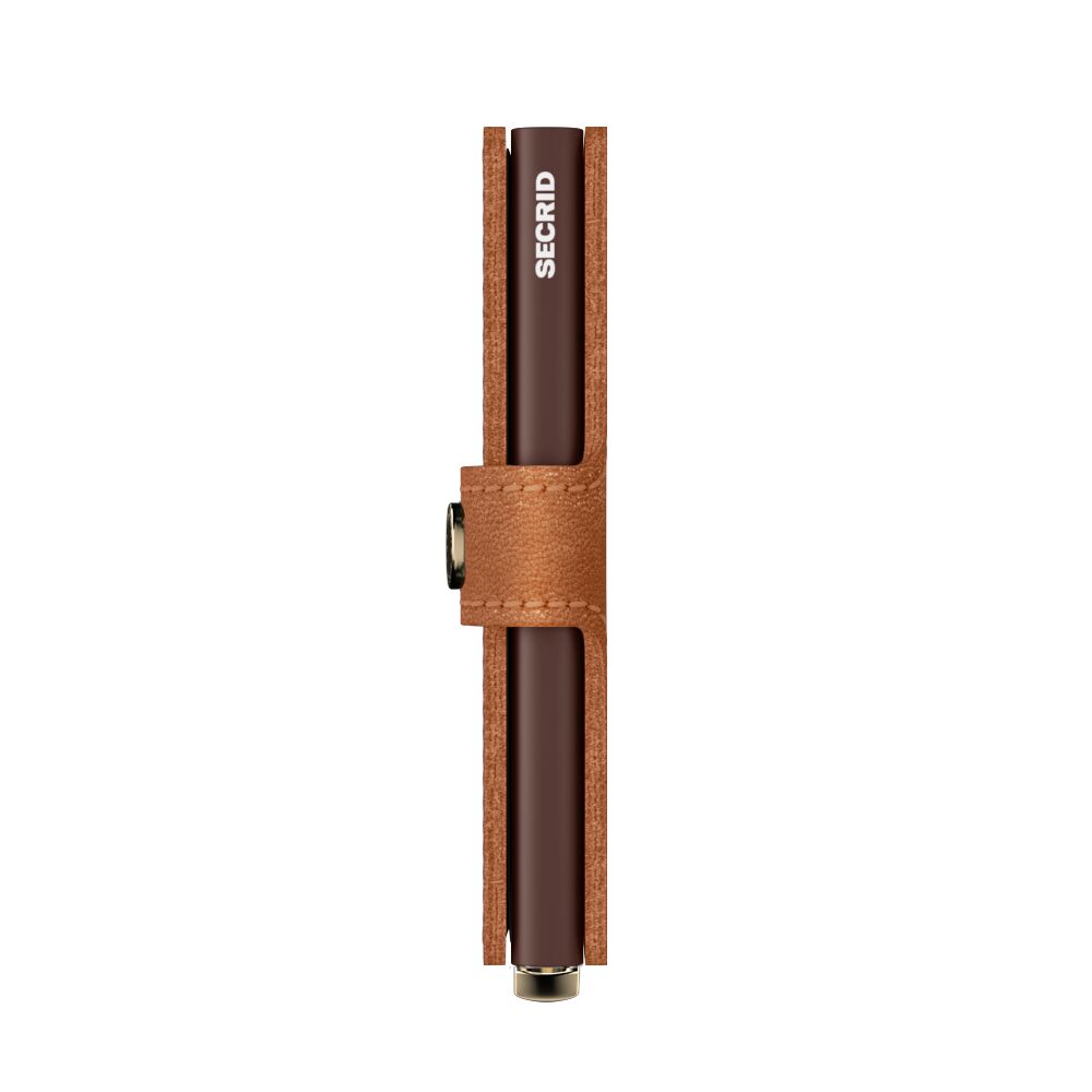 Secrid Premium Miniwallet EMBOSS Lines cognac