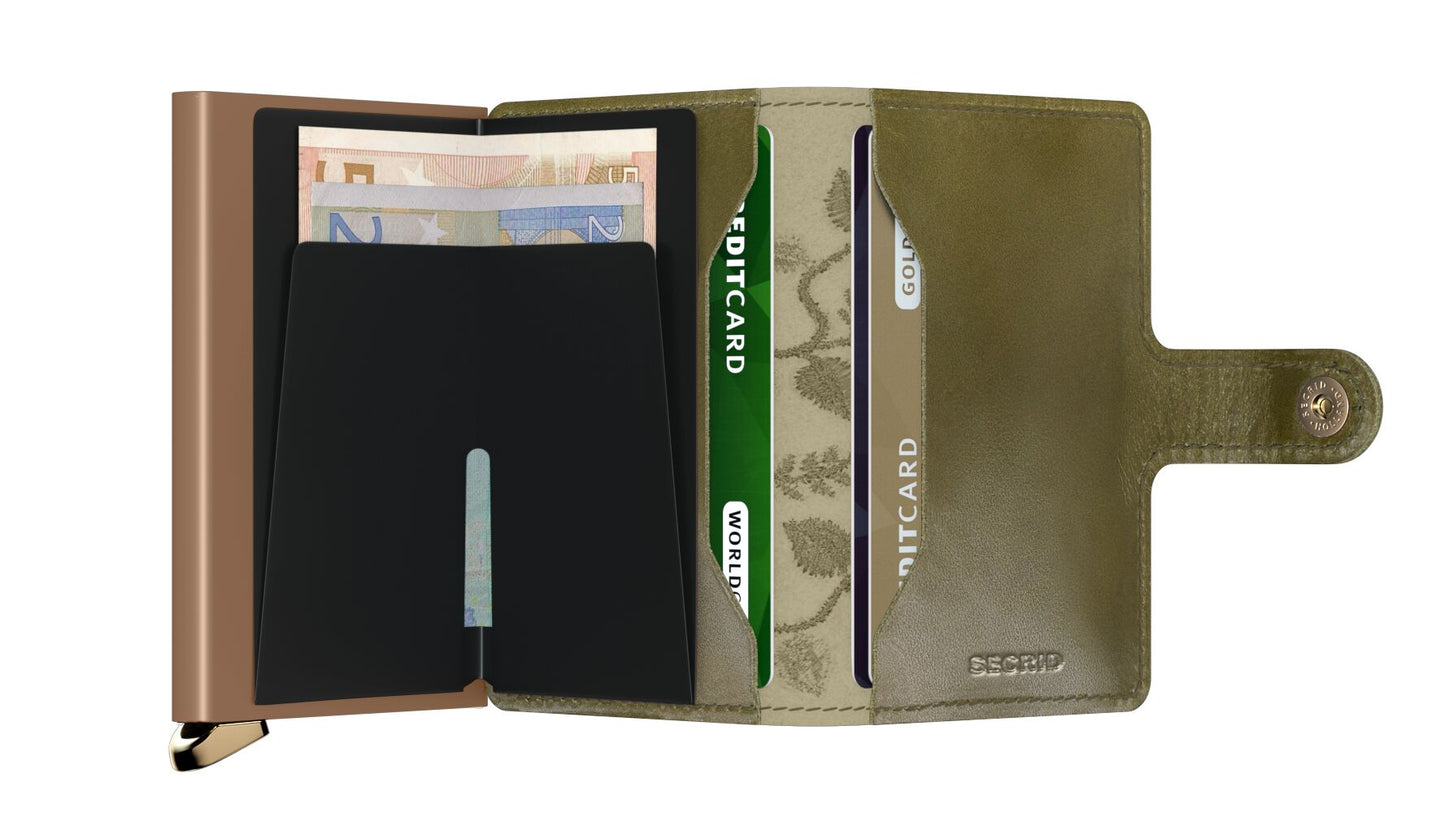 Secrid Miniwallet STITCH Floral Olive