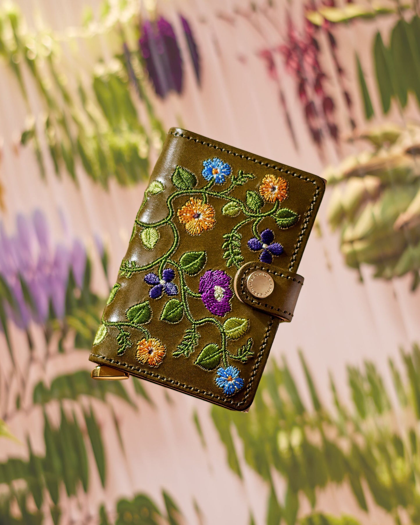 Secrid Miniwallet STITCH Floral Olive