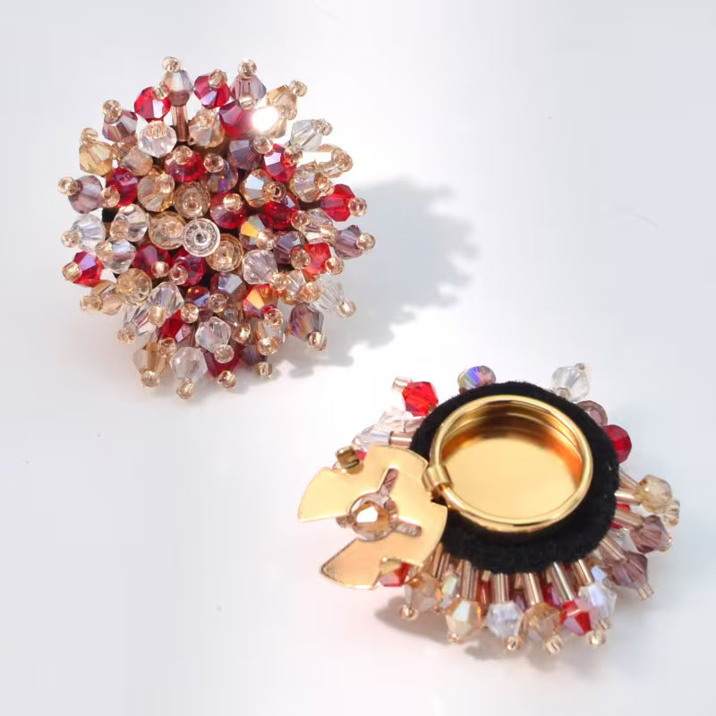 Button Covers Colorful Cluster red