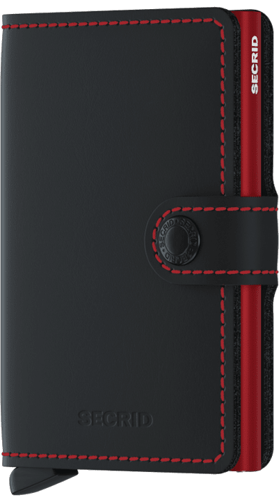 Secrid Miniwallet Matte Black & red