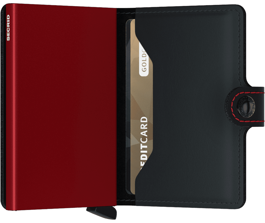 Secrid Miniwallet Matte Black & red
