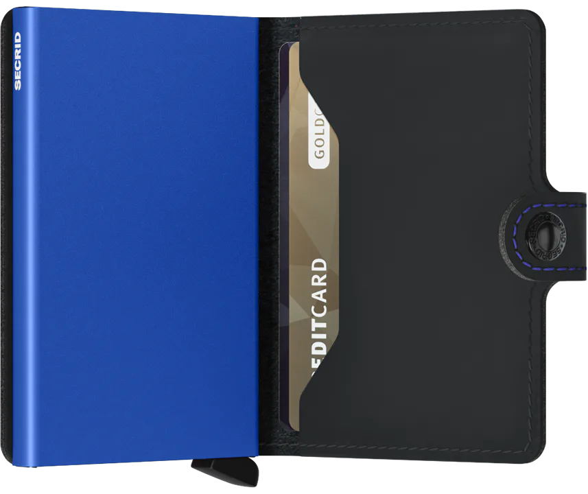 Secrid Miniwallet Matte Black-Blue