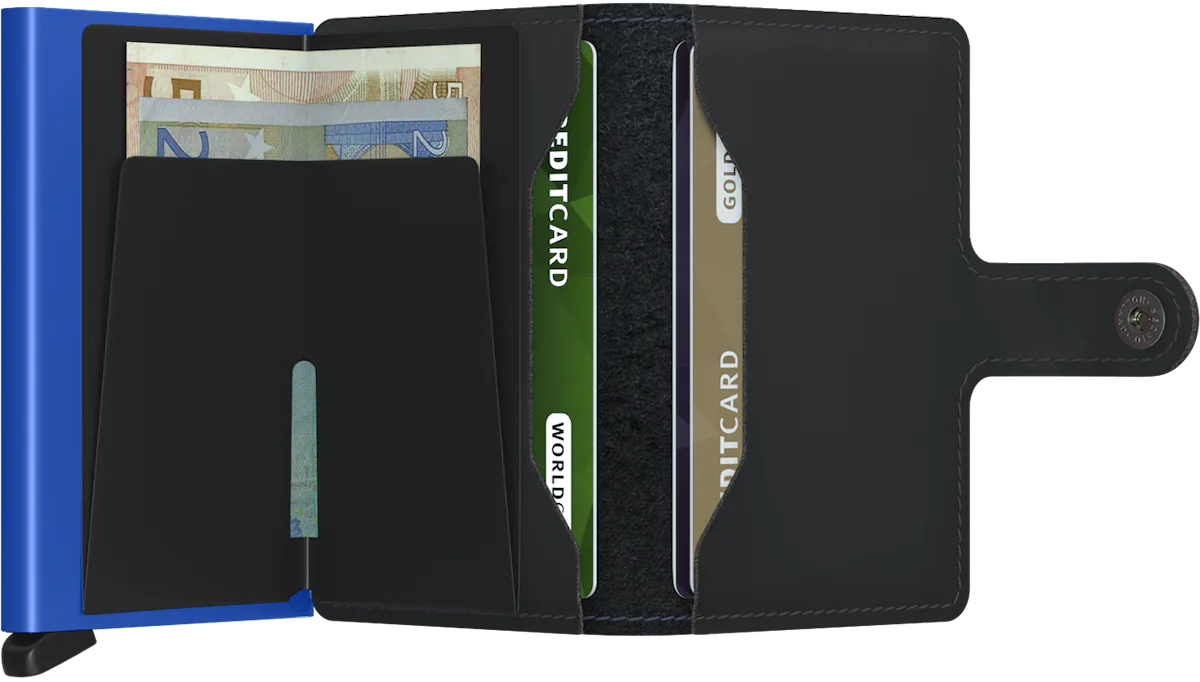 Secrid Miniwallet Matte Black-Blue