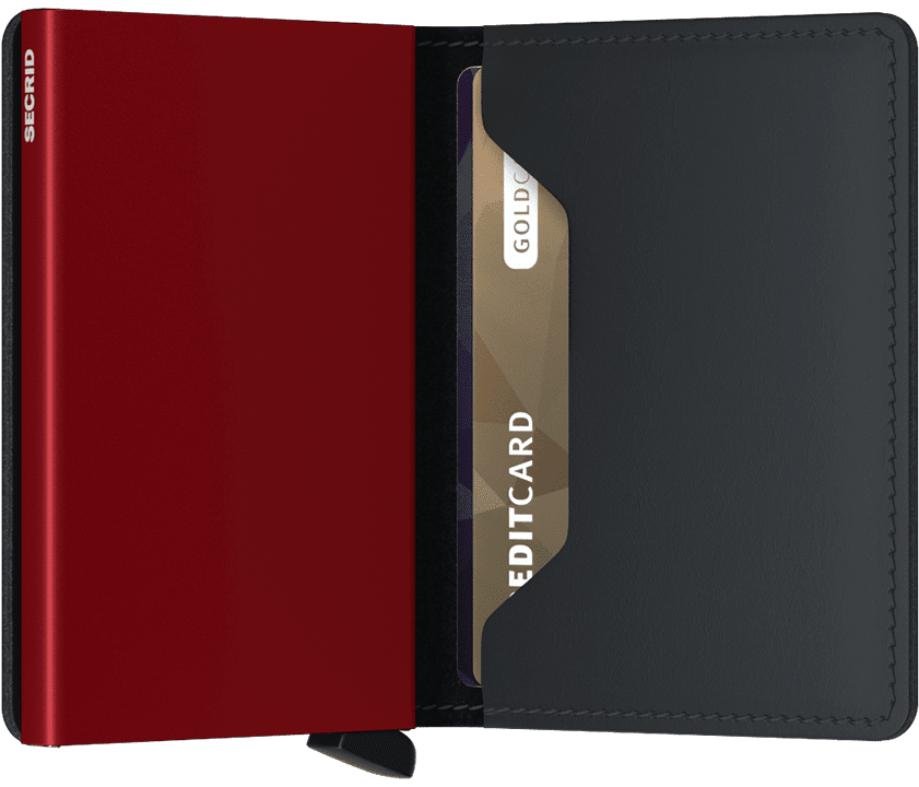 Secrid Slimwallet Matte Black & Red