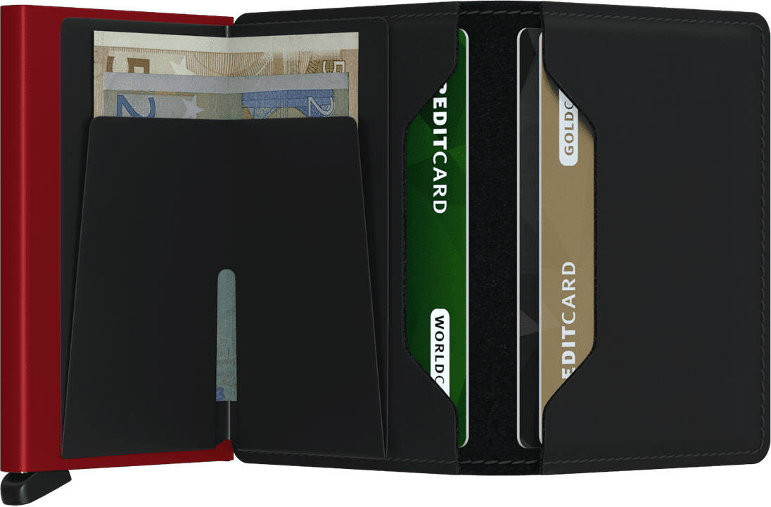 Secrid Slimwallet Matte Black & Red