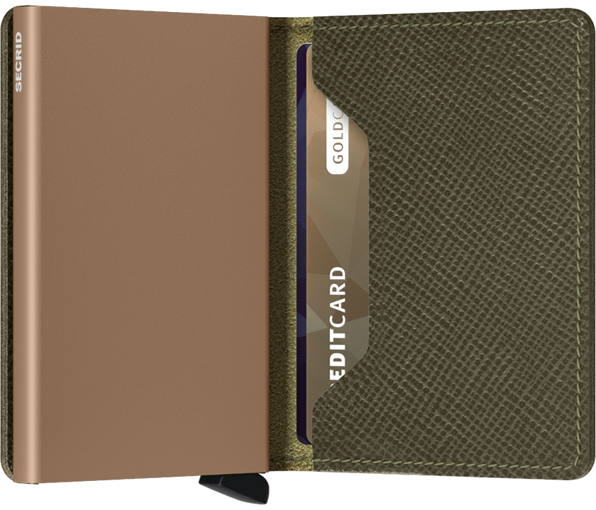 Secrid slimwallet Saffiano Olive