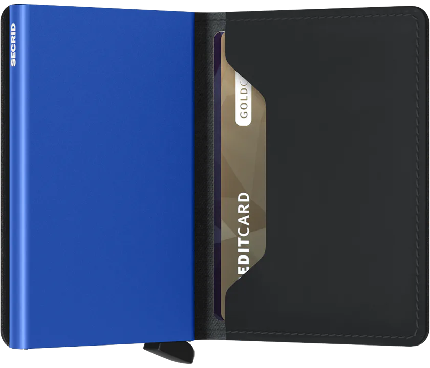 Secrid Slimwallet Matte Black-Blue