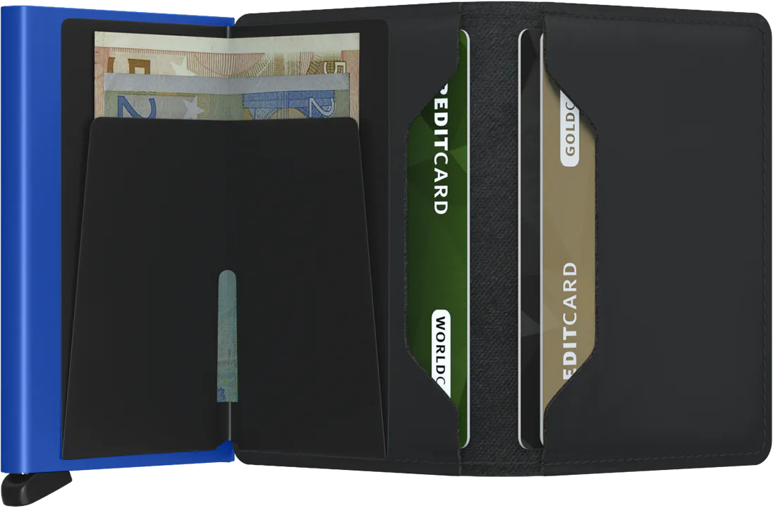 Secrid Slimwallet Matte Black-Blue
