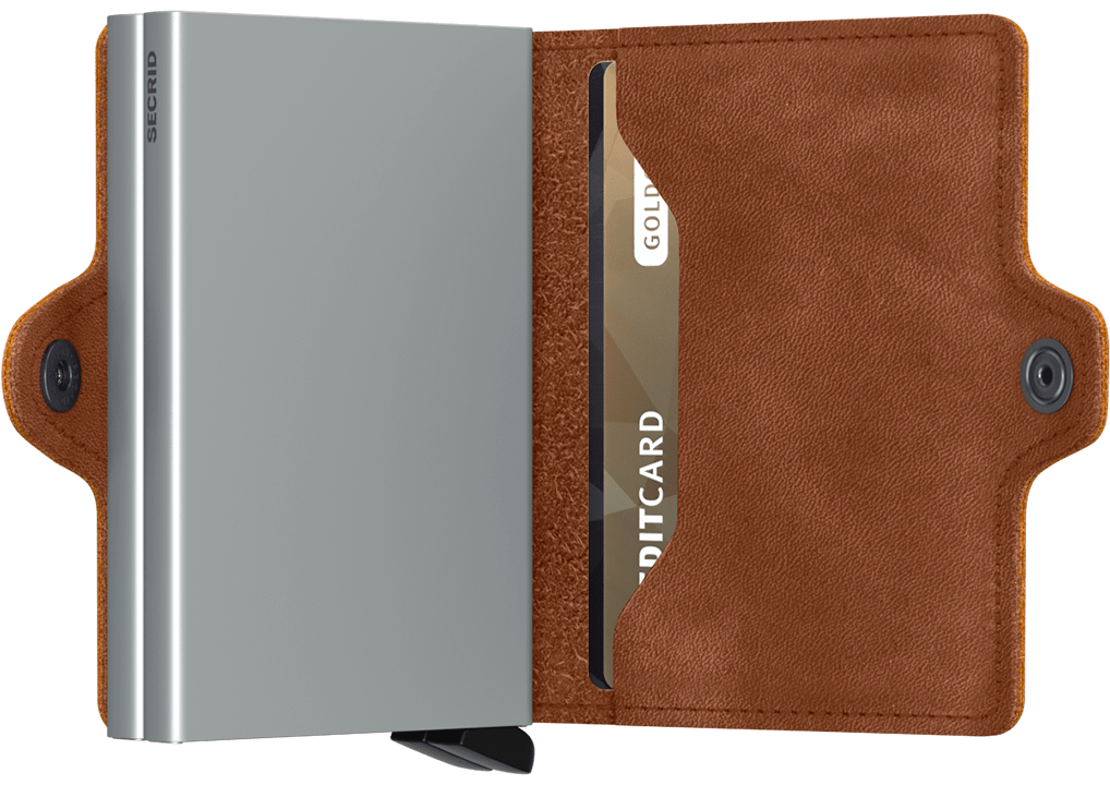 Secrid Twinwallet Vintage cognac-silver