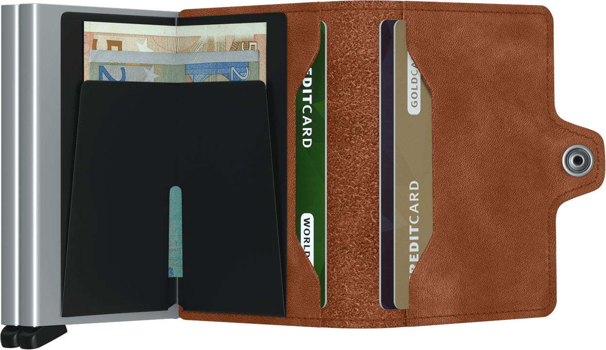 Secrid Twinwallet Vintage cognac-silver