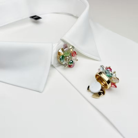 Button Covers   elegant flower    multi color