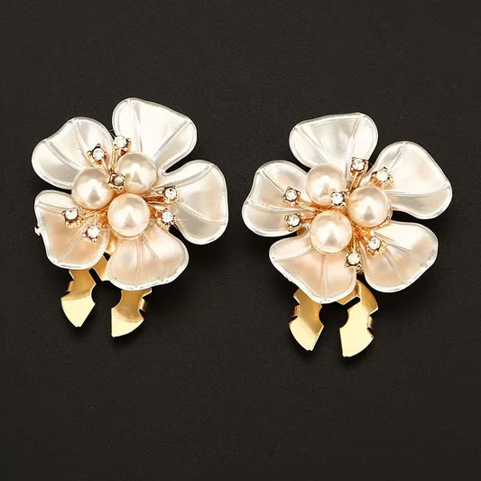 Button Covers   Pearl & flower
