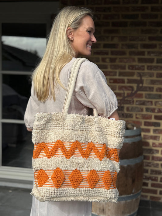 Strandtas 00029861 Oranje/Beige