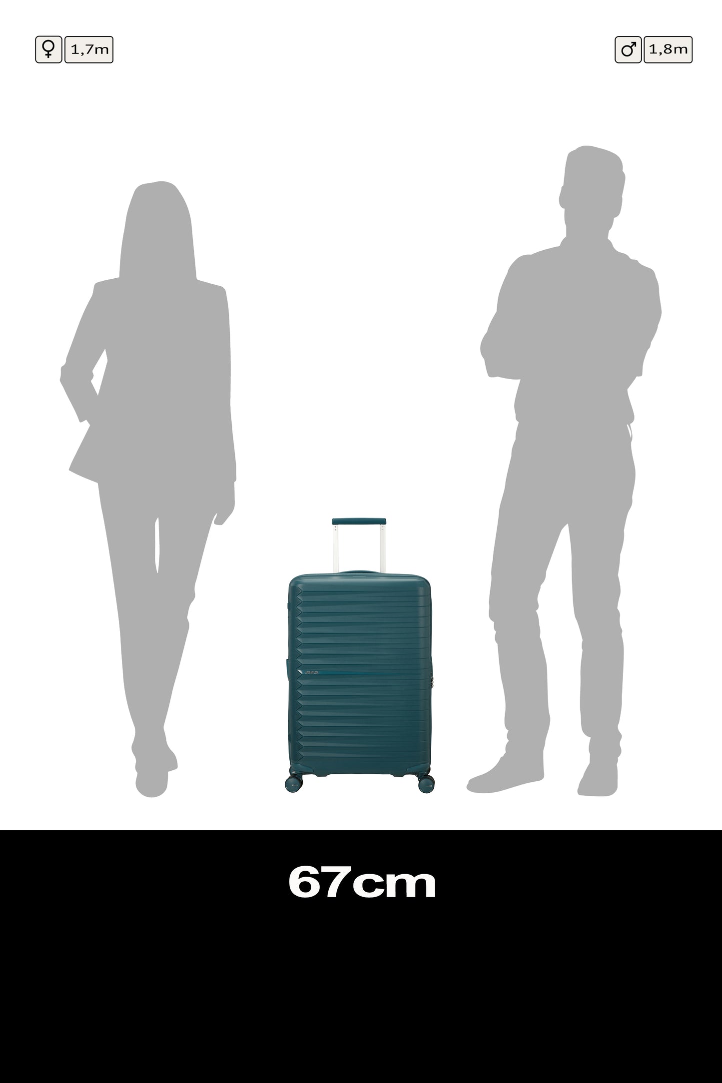 American Tourister  FASTFORWARD  spinner 68 exp.   Totally Teal