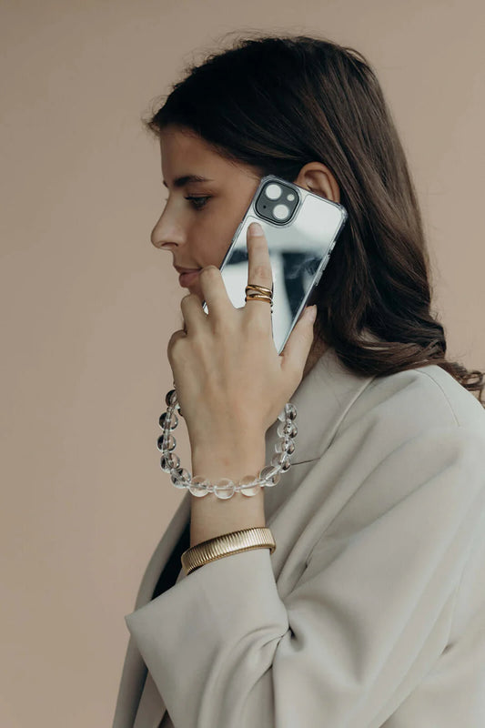 Folie à Trois  korte telefoonketting Juniper   Clear