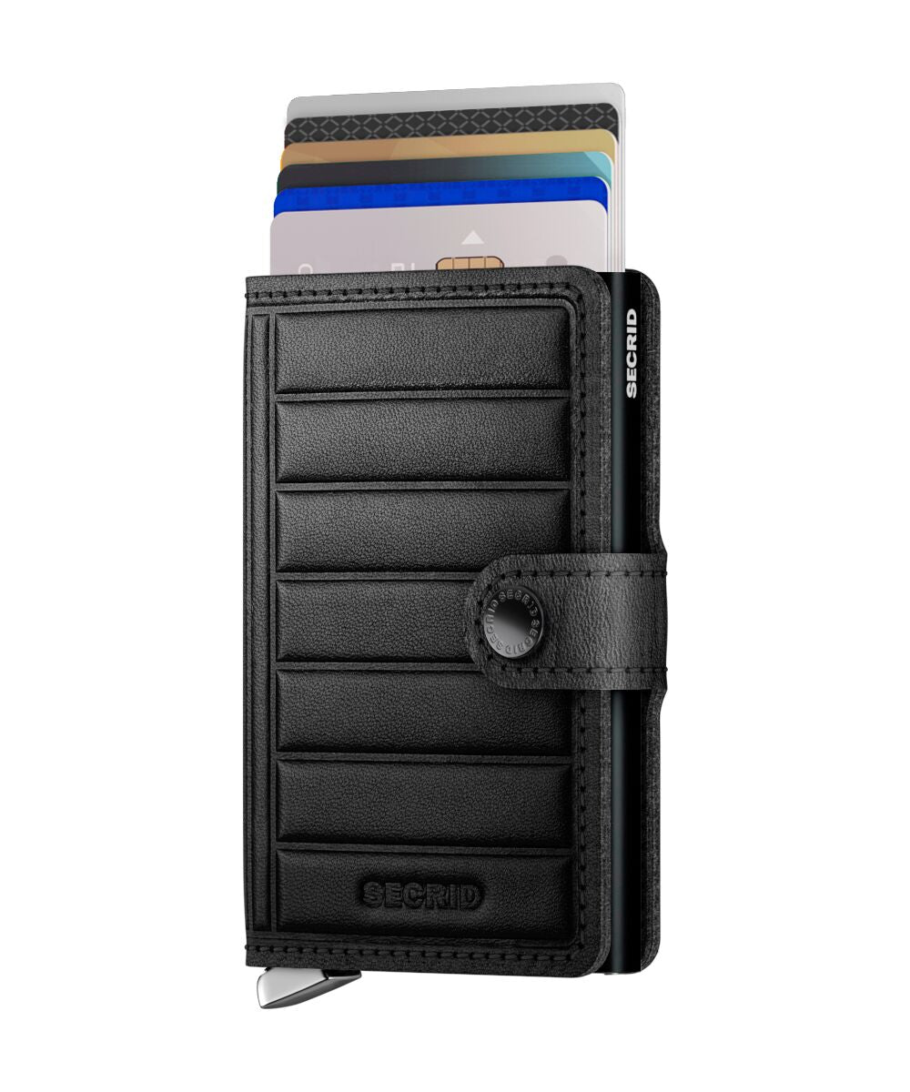 Secrid Premium Miniwallet  EMBOSS Lines  Black