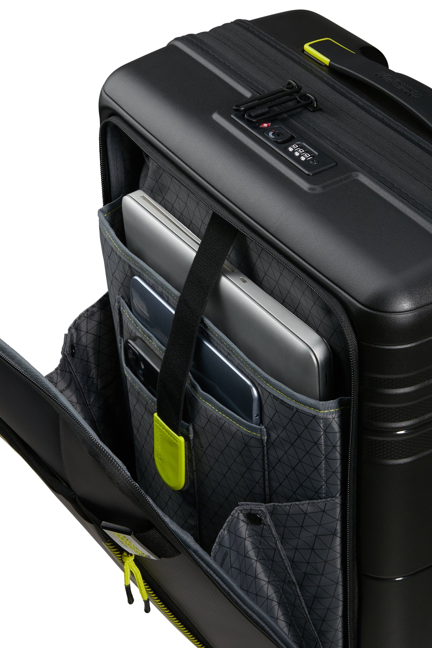 American Tourister  Hello Cabin  sp 55 exp  black lime