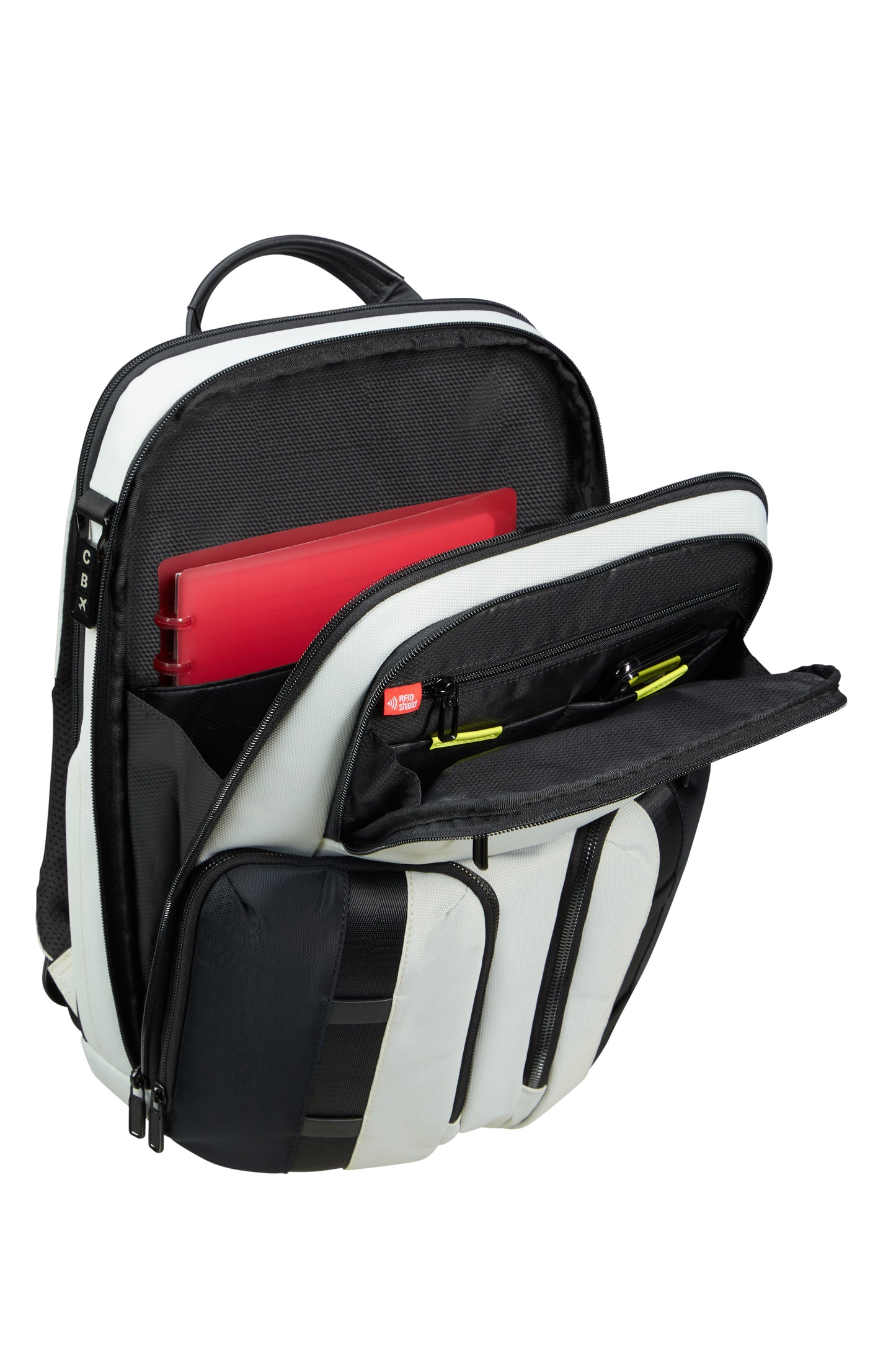 URBAN-EYE   backpack 15.6"  light grey/lime