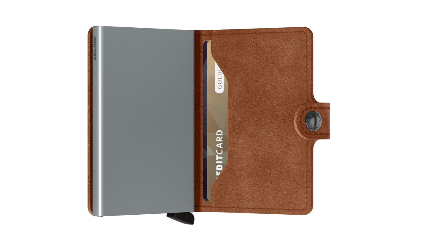Secrid Miniwallet Vintage cognac-silver