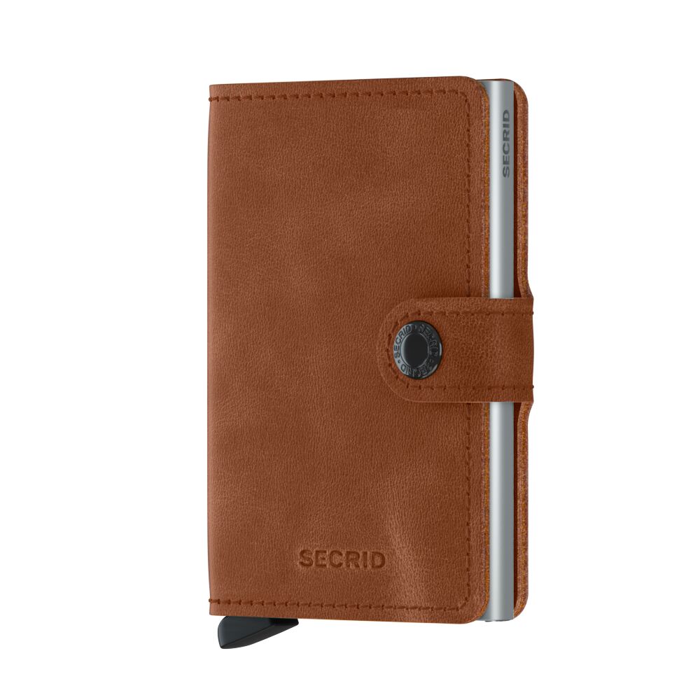 Secrid Miniwallet Vintage cognac-silver