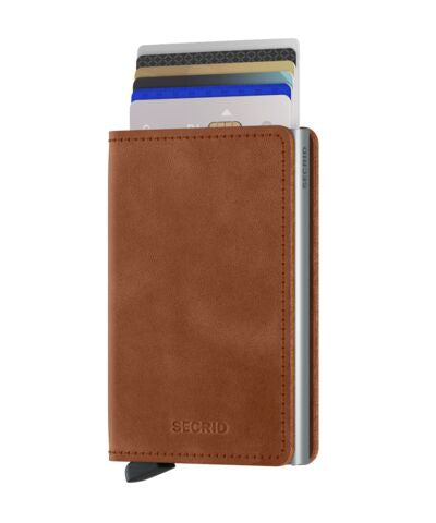 Secrid Slimwallet Vintage cognac-silver