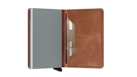 Secrid Slimwallet Vintage cognac-silver