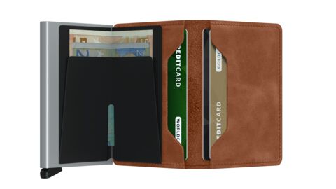 Secrid Slimwallet Vintage cognac-silver