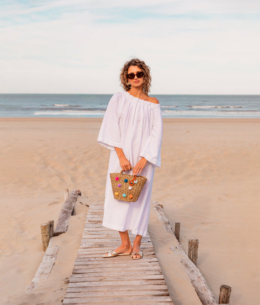 Handed By - Sofia pompoms - 175.01 natural light brown