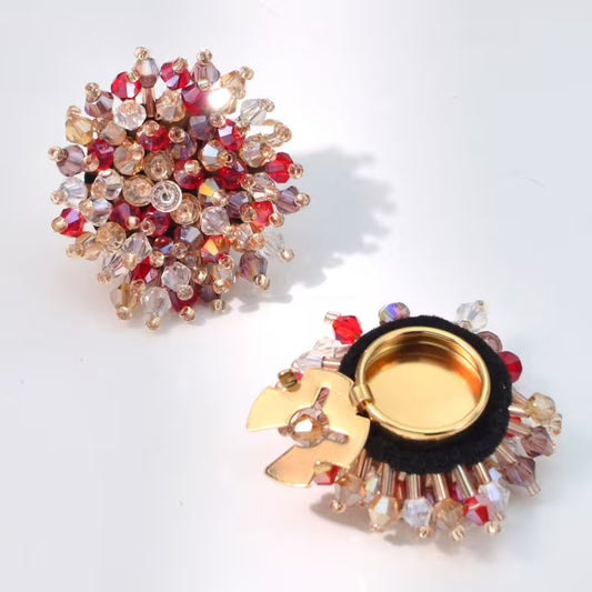 Button Covers   Colorful Cluster    red