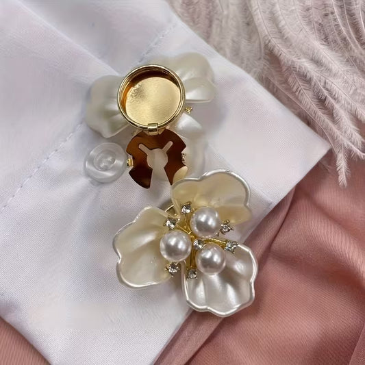 Button Covers   3D flower & Rhinestone