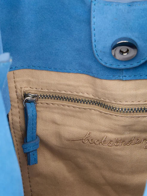 BeckSöndergaard  Suede Demi bag  Azure blue