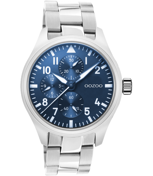 Oozoo C10955  zilver (blauw)