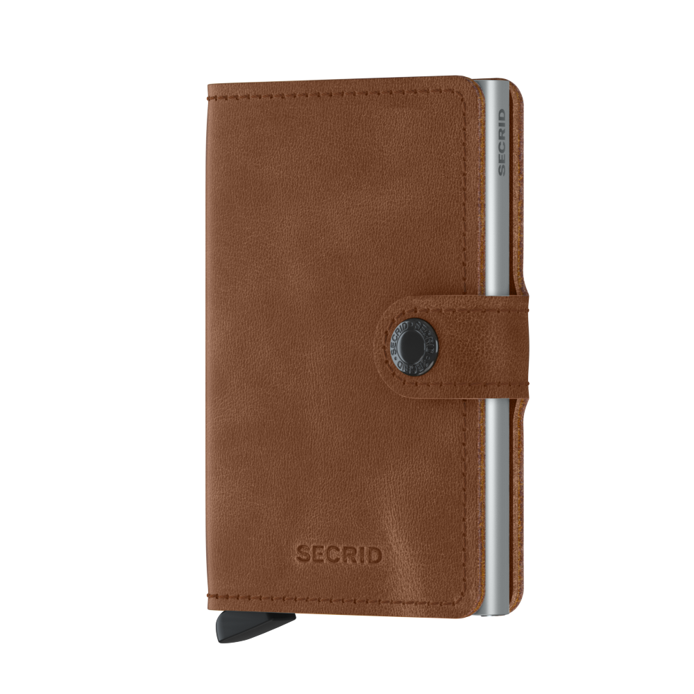 Secrid Miniwallet Vintage cognac-silver