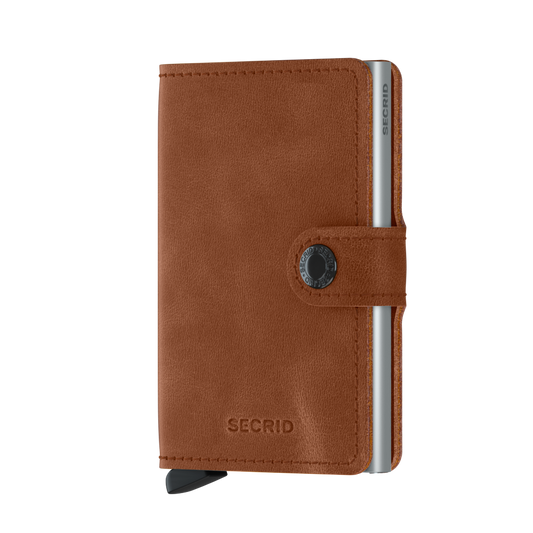 Secrid Miniwallet Vintage cognac-silver
