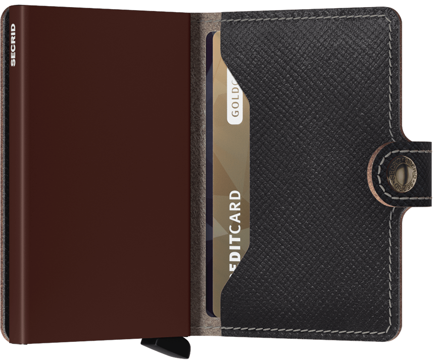 Secrid Miniwallet Saffiano  brown